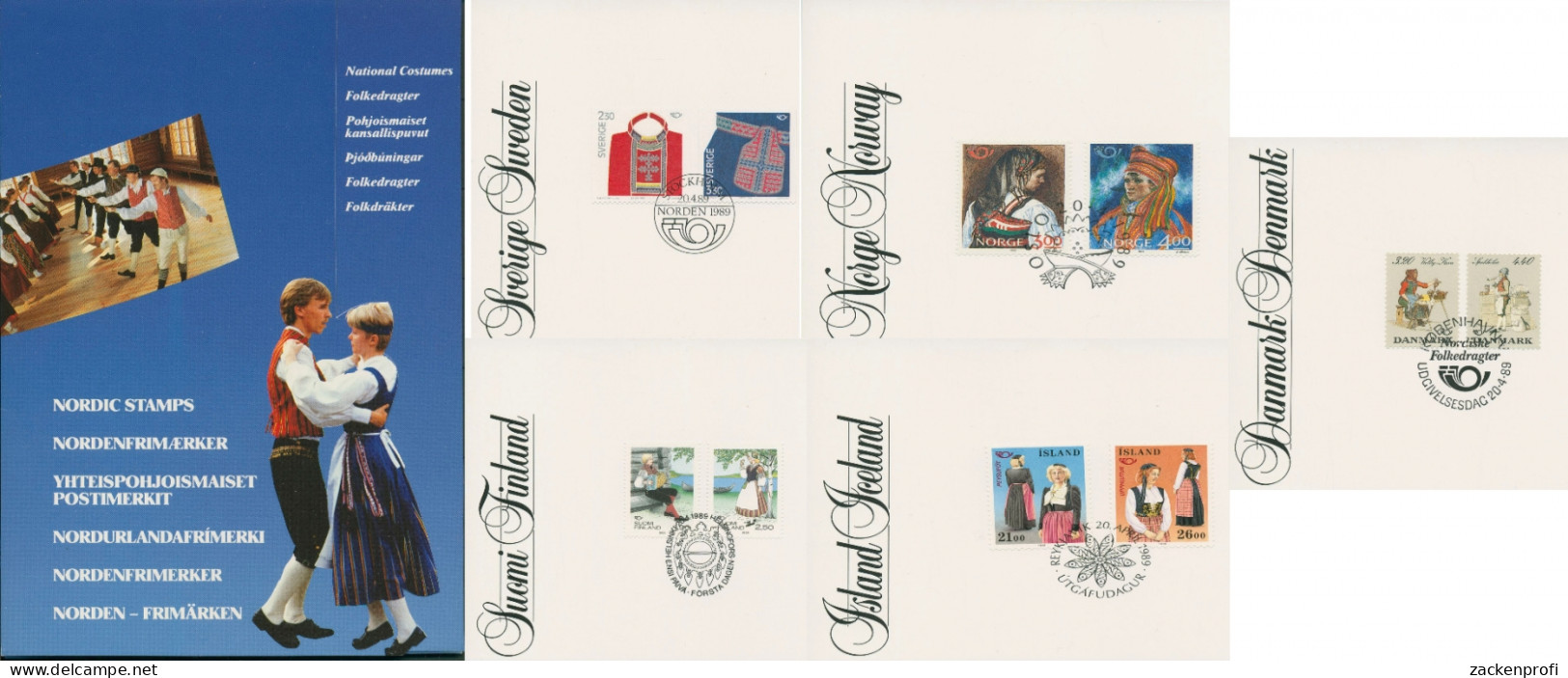 Island 1989 Volkstrachten Skandinavischer Länder 699/00 Gestempelt (C97162) - Used Stamps