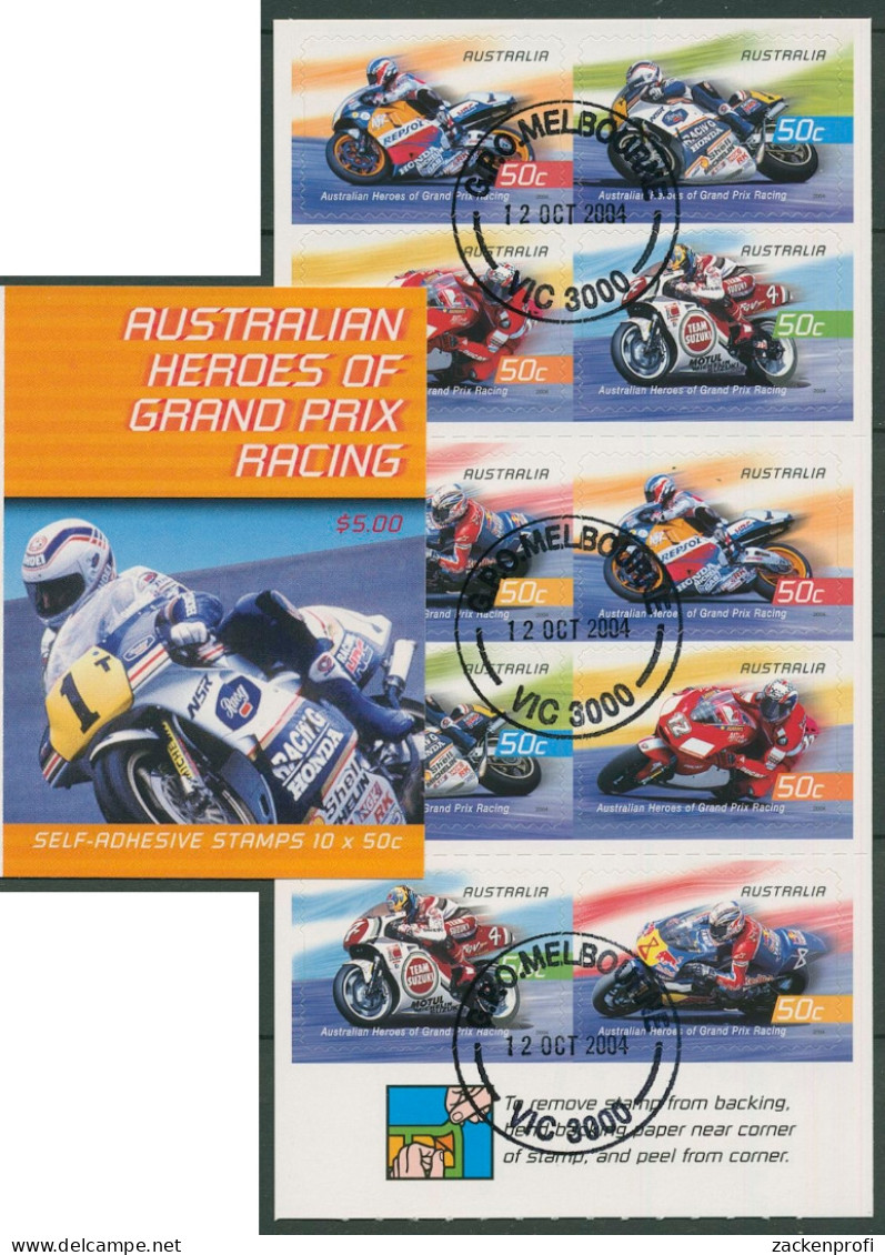 Australien 2004 Motorradrennsport Fahrer MH 195 Gestempelt (C29628) - Markenheftchen