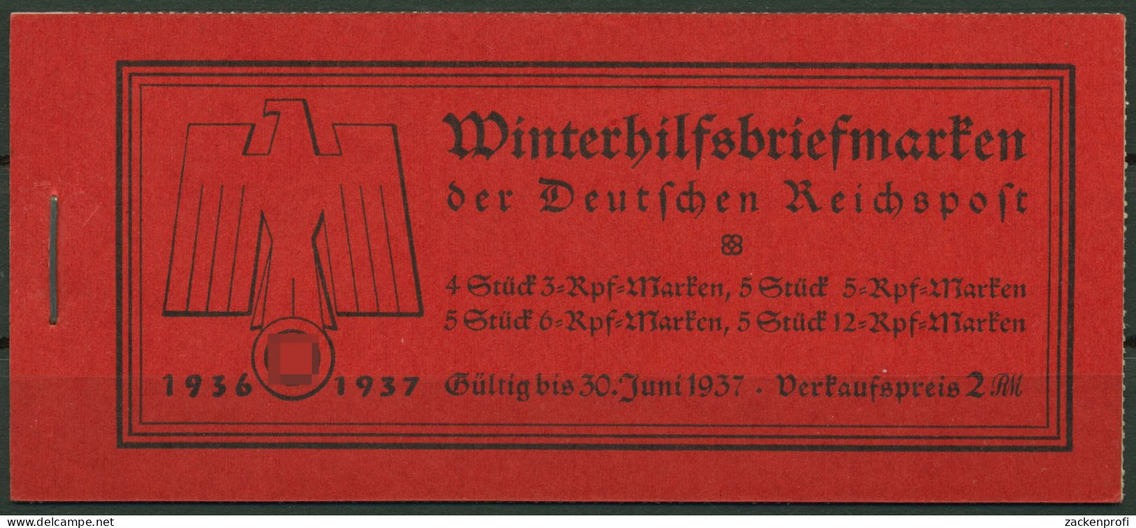 Dt. Reich 1936 Markenheftchen WHW Moderne Bauten MH 43.2.6 Postfrisch - Markenheftchen