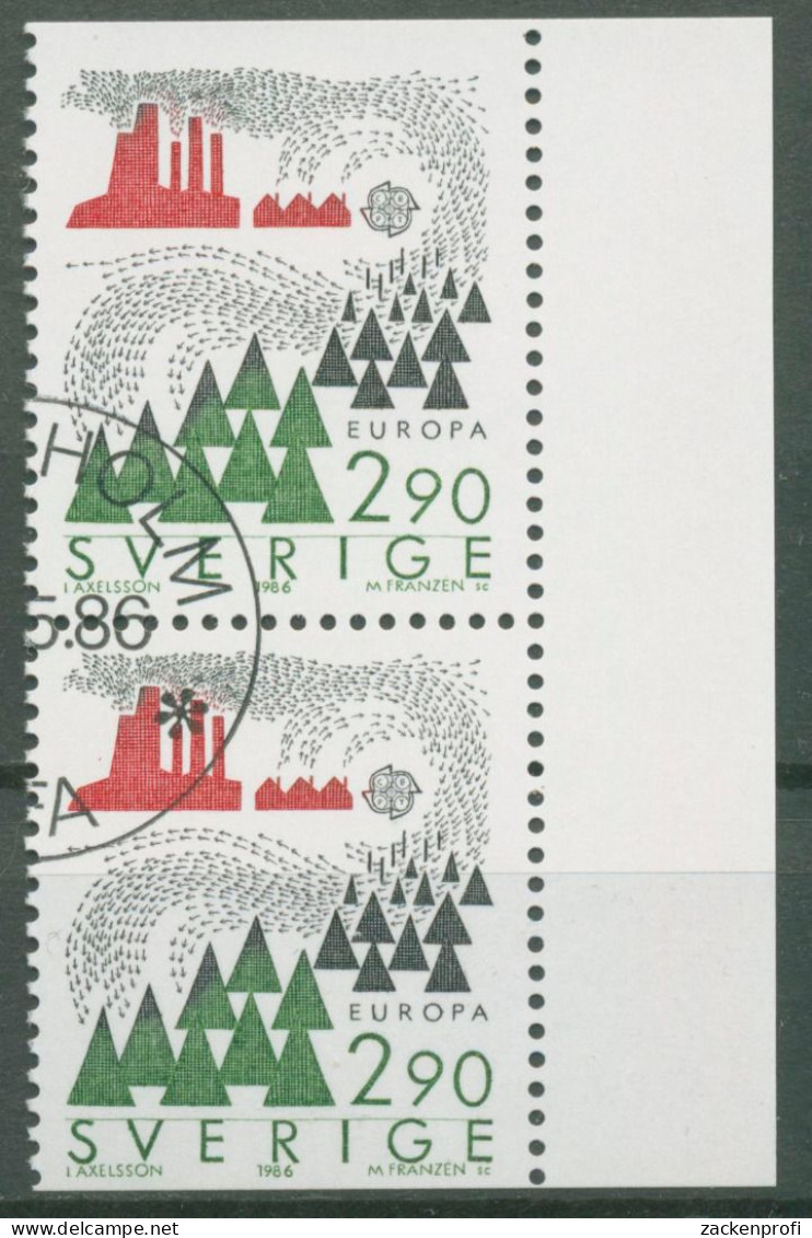 Schweden 1986 Europa CEPT Naturschutz 1398 Do/Du Paar Gestempelt - Used Stamps