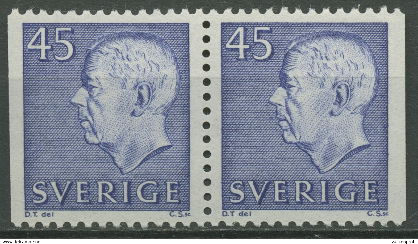 Schweden 1967 Freimarken König Gustav VI. Adolf 586 Dl/Dr Paar Postfrisch - Neufs