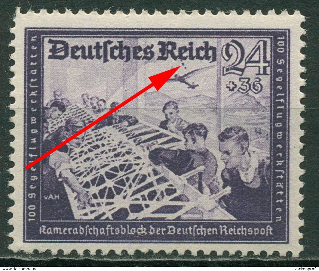 Deutsches Reich 1944 Dt. Reichspost Mit Plattenfehler 893 VI Postfrisch - Plaatfouten & Curiosa