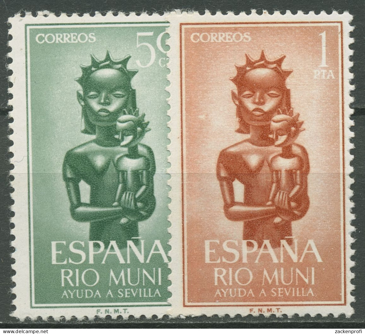 Rio Muni 1963 Flutopfer V. Sevilla, Jungfrau Maria Mit Kind 35/36 Postfrisch - Rio Muni