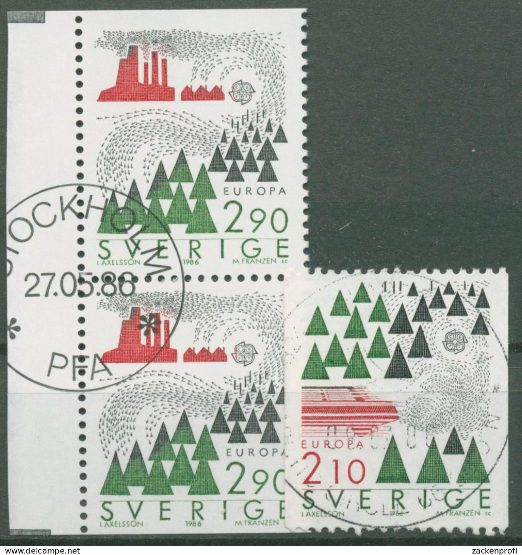 Schweden 1986 Europa CEPT Naturschutz 1397/98 Gestempelt - Oblitérés