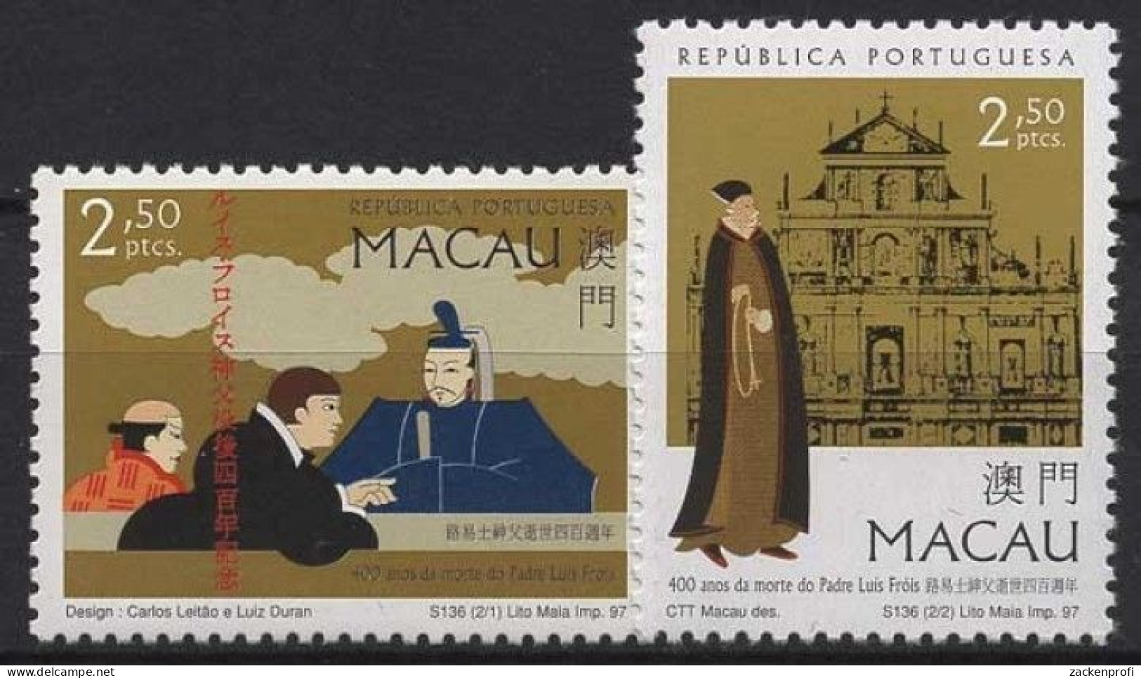 Macau 1997 400. Todestag Von Luís Fróis 917/18 Postfrisch - Unused Stamps