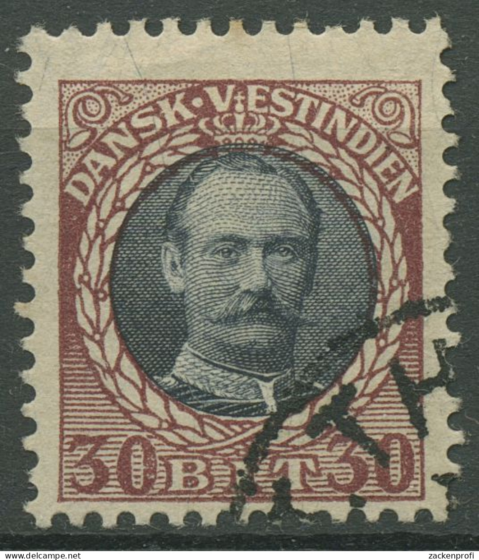 Dänisch Westindien 1907 König Friedrich VIII., 46 Gestempelt - Danemark (Antilles)