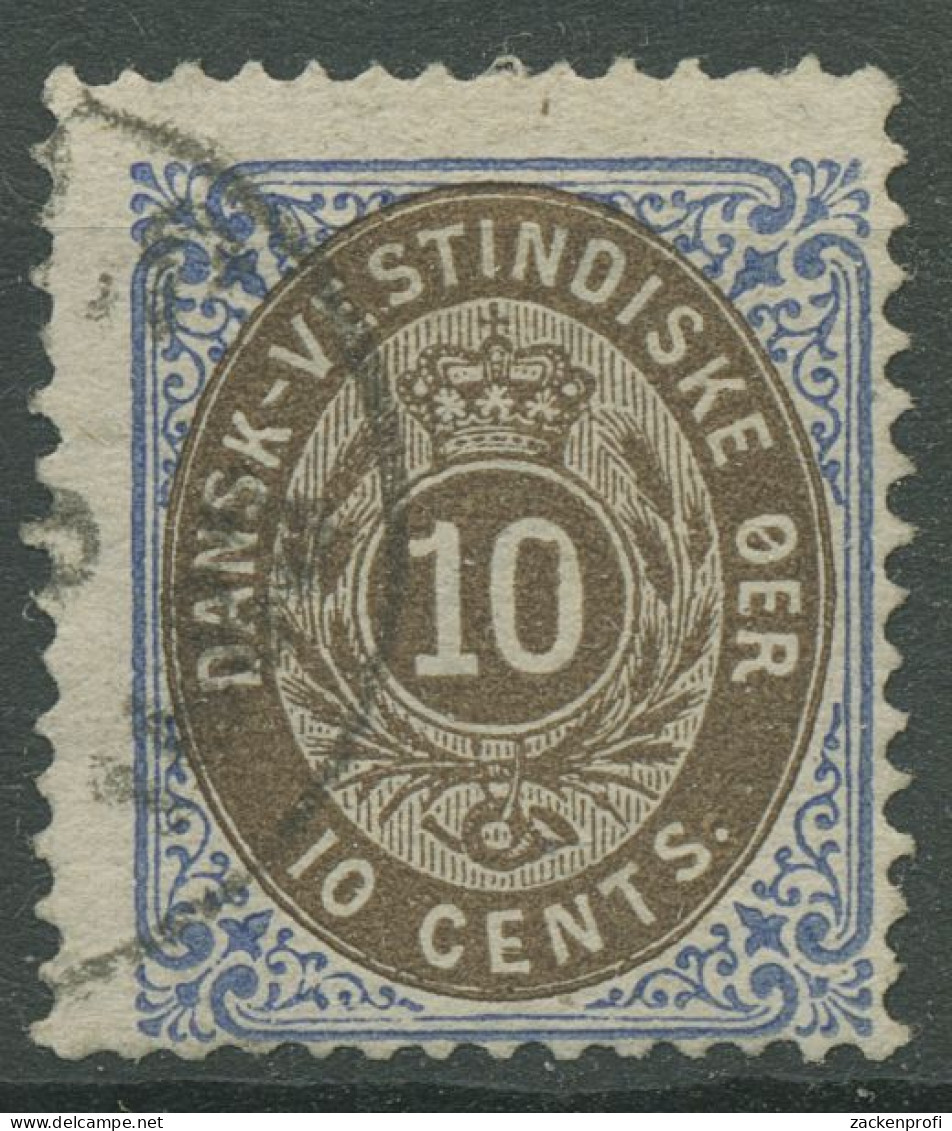 Dänisch Westindien 1876 Ziffer Im Rahmen 11 I A Gestempelt - Denmark (West Indies)