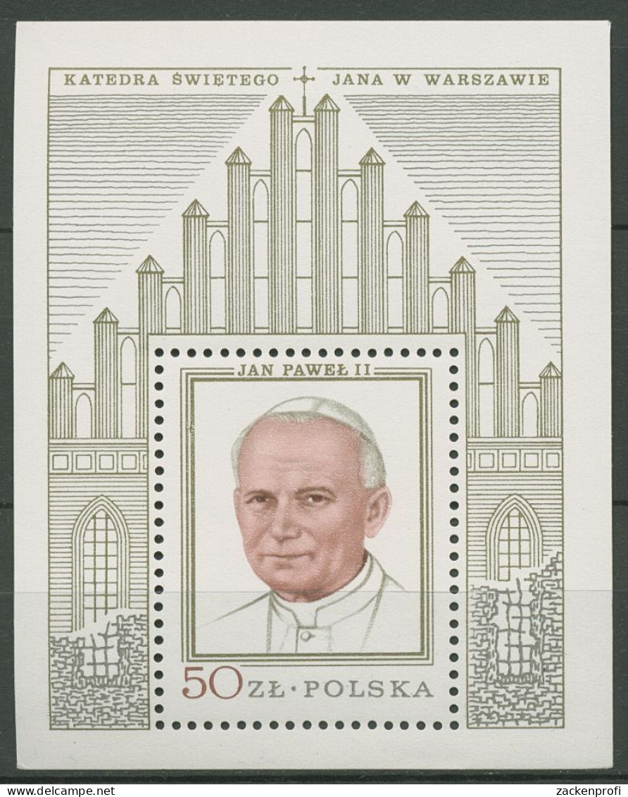 Polen 1979 Papst Johannes Paul II. Block 75 Postfrisch (C93306) - Blokken & Velletjes