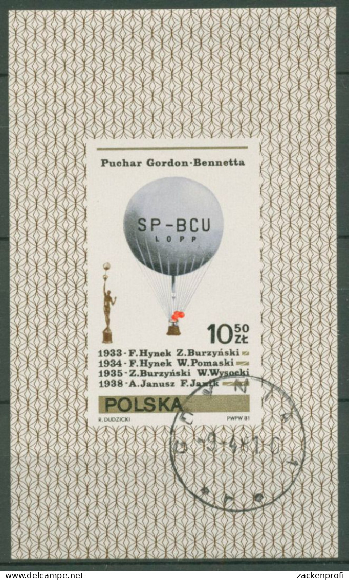 Polen 1981 Ballonsport Gordon-Bennett-Pokal Block 85 Gestempelt (C93322) - Blokken & Velletjes