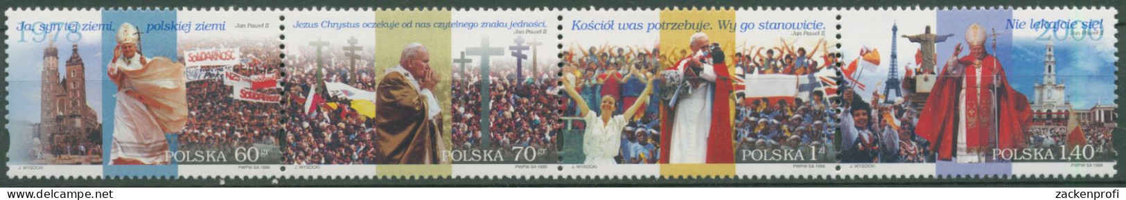 Polen 1999 Papst Johannes Paul II. 3768/71 ZD Postfrisch (C62919) - Unused Stamps