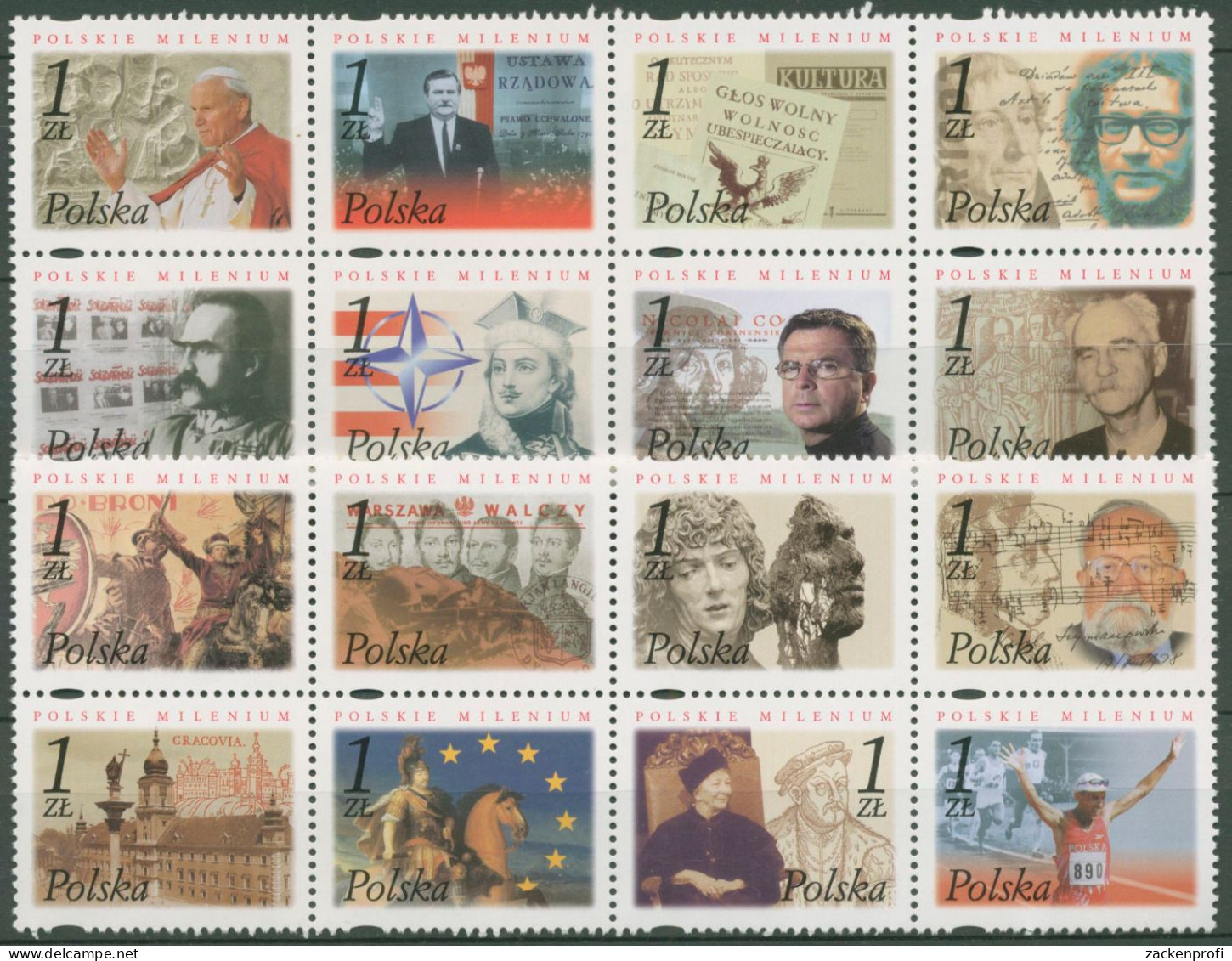 Polen 2001 Millennium Geschichte 3930/45 Postfrisch (C62918) - Nuovi