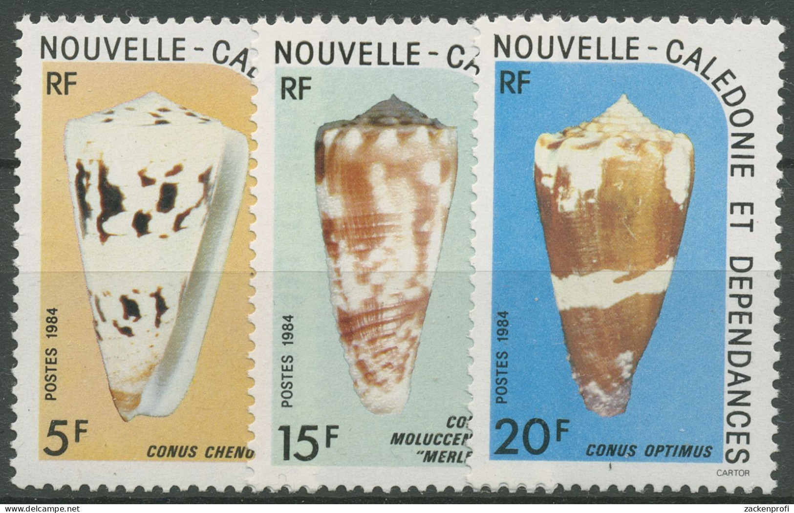 Neukaledonien 1984 Meerestiere Kegelschnecken 728/30 Postfrisch - Unused Stamps