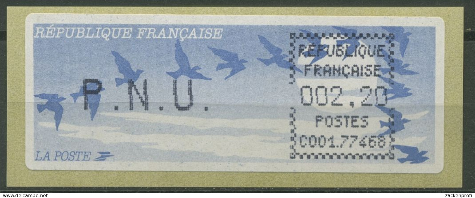 Frankreich ATM 1990 Fehlverwendung Einzelwert ATM 11 F.3 E P.N.U Postfrisch - 1985 « Carrier » Papier