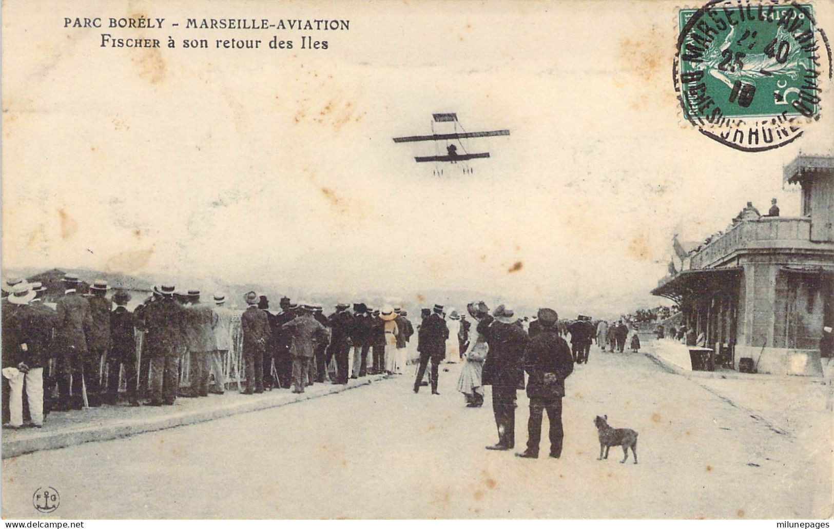 13 Bouches Du Rhône Marseille Aviation Parc Borély Fischer à Son Retour Des Iles - Weltausstellung Elektrizität 1908 U.a.