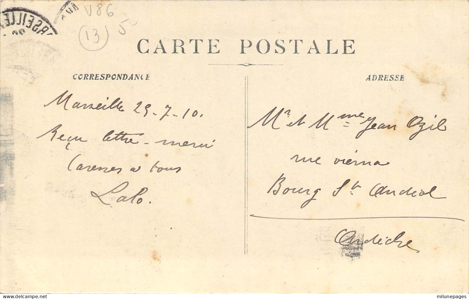 13 Bouches Du Rhône Marseille Aviation Parc Borély Fischer à Son Retour Des Iles - Weltausstellung Elektrizität 1908 U.a.