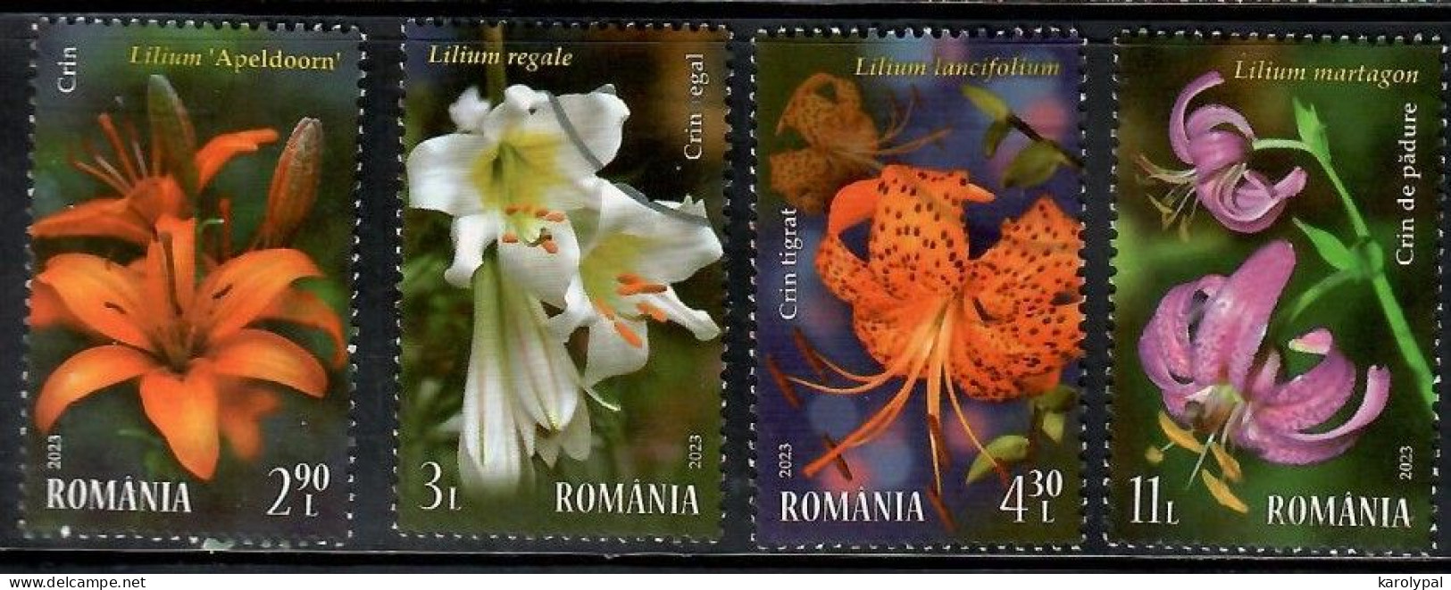 Romania, CTO, 2023, Mi. 8181-4, Lilles - Gebruikt