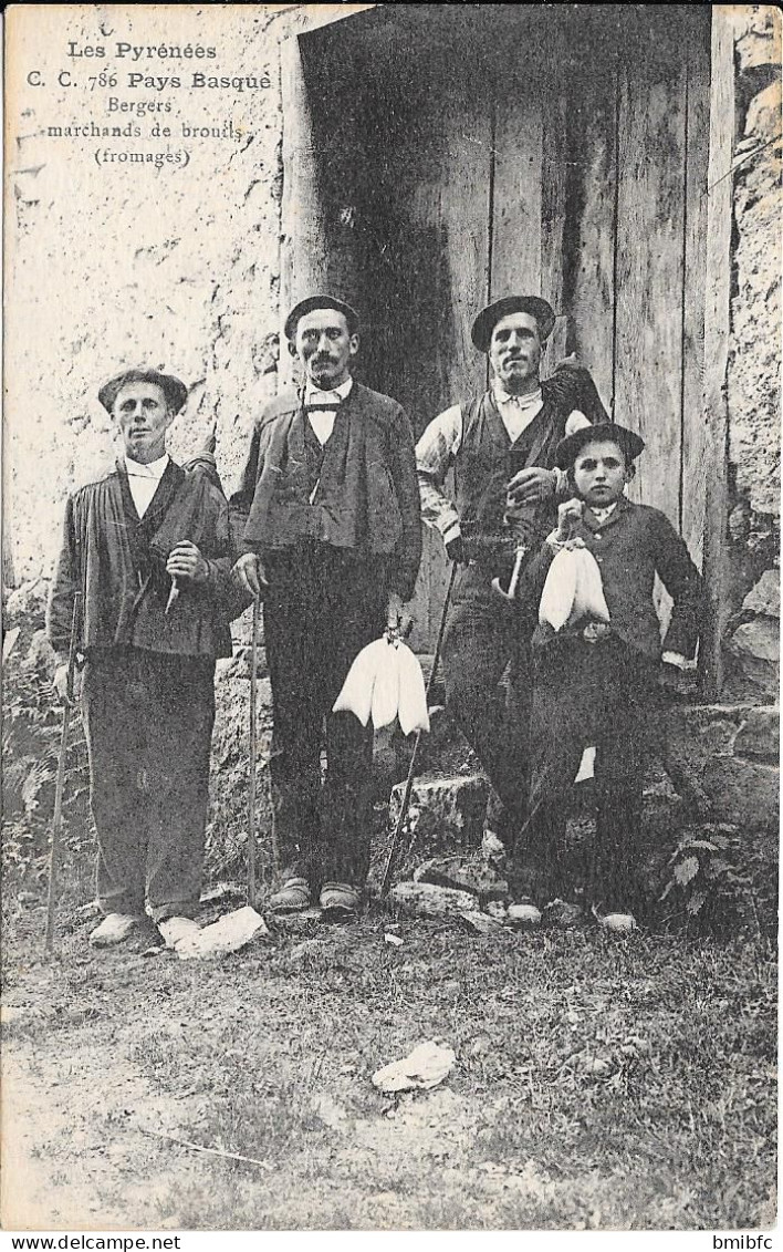 Les Pyrénées - Pays Basque - Bergers Marchands De Brouds (fromage) - Verkopers