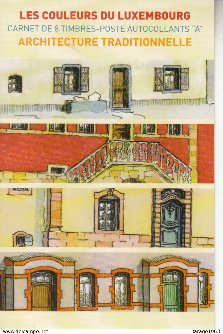 2011 Luxembourg Architecture Colours Complete Booklet Of 8 MNH @ BELOW FACE VALUE - Ungebraucht