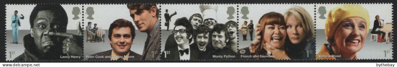 Great Britain 2015 MNH Sc 3390a 1st Comedians Strip Of 5 - Unused Stamps