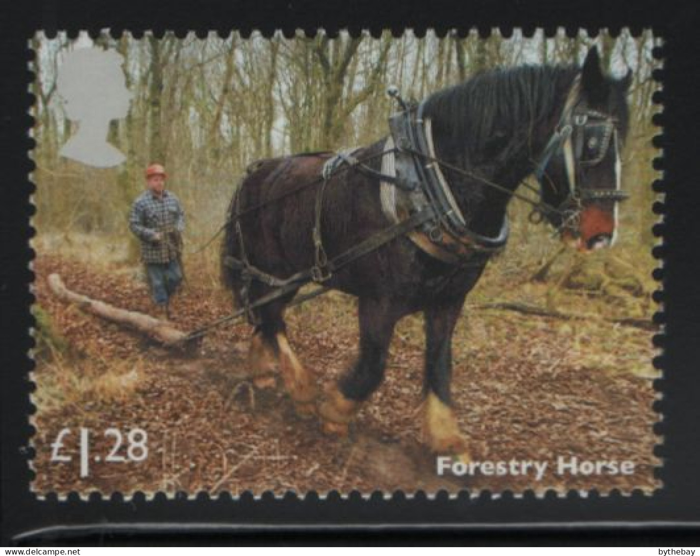 Great Britain 2014 MNH Sc 3265 1pd28p Forestry Horses - Unused Stamps