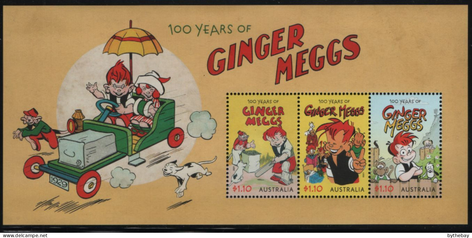 Australia 2021 MNH Sc 5360a 100 Years Of Ginger Meggs Sheet Of 3 - Neufs