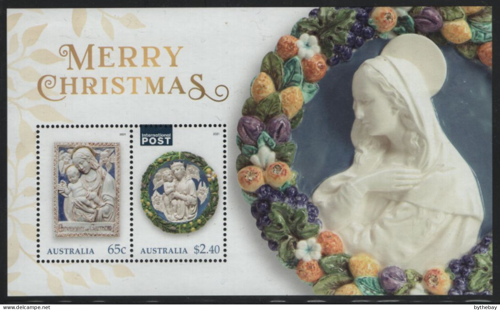 Australia 2021 MNH Sc 5400a Christmas Sheet Of 2 - Ungebraucht