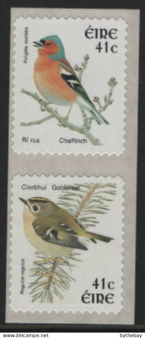 Ireland 2002 MNH Sc 1434a 41c Chatfinch, Goldcrest Coil Pair Perf 11 X 11.25 - Ungebraucht