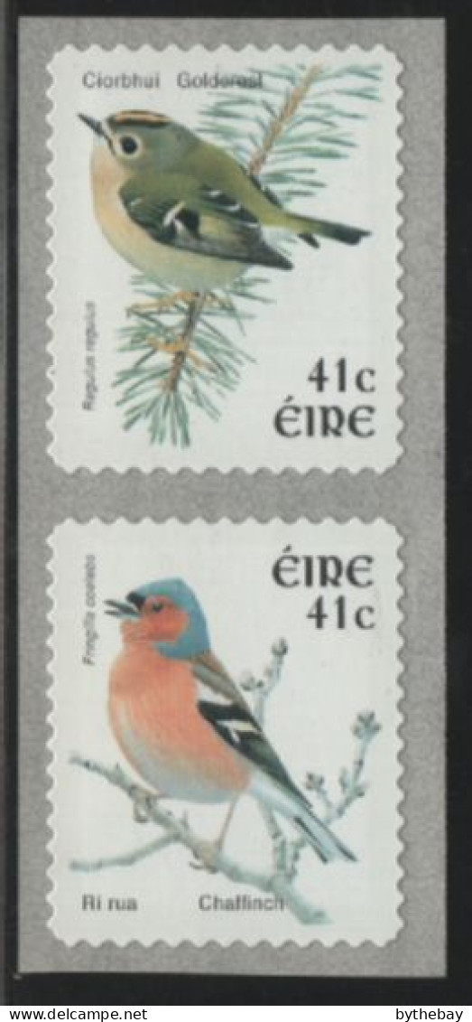 Ireland 2002 MNH Sc 1434a 41c Goldcrest, Chatfinch Coil Pair Perf 11 X 11.25 - Unused Stamps