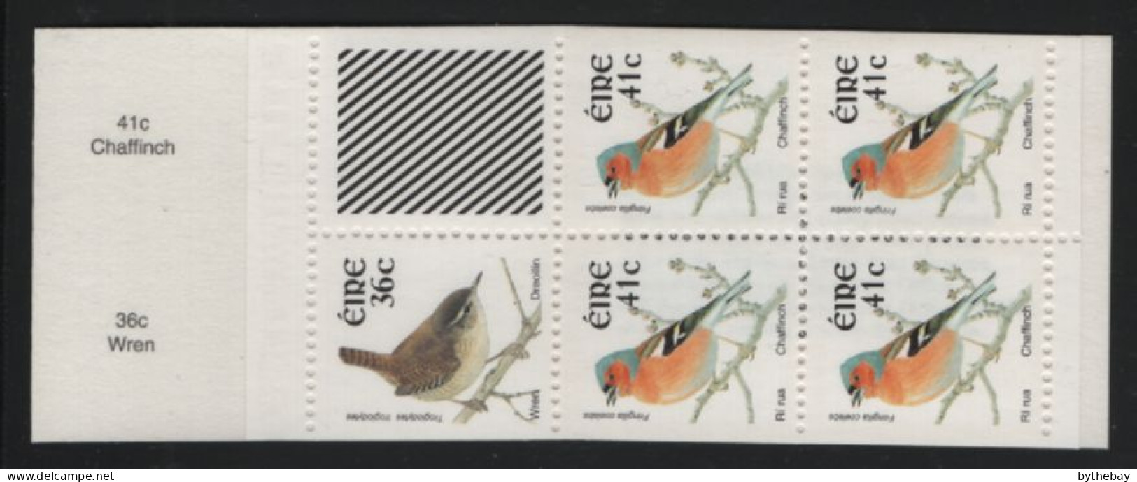 Ireland 2002 MNH Sc 1423a 41c Chatfinch, 36c Wren Booklet - Neufs