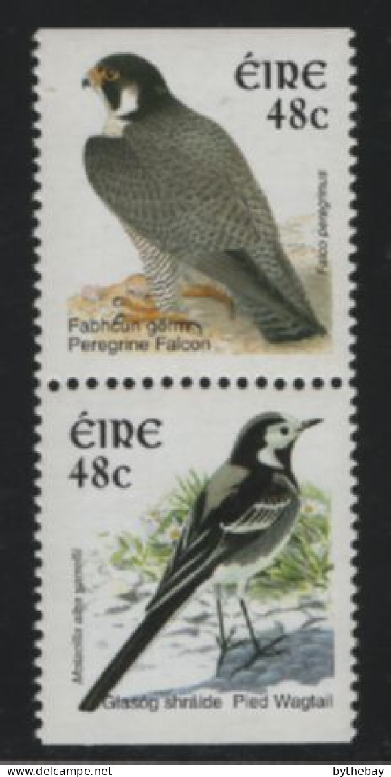 Ireland 2003 MNH Sc 1493, 1511 48c Peregrine Falcon, Pied Wagtail Pair Ex Booklet - Nuovi
