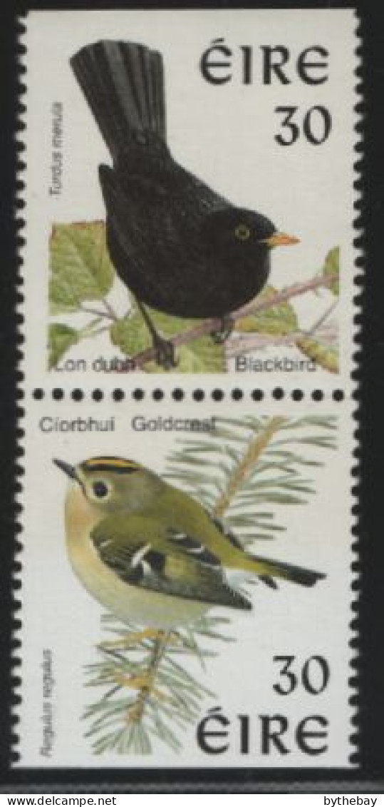 Ireland 1998-99 MNH Sc 1113k 30p Blackbird, Goldcrest Perf 14.25x14.75 Booklet Pair - Nuovi