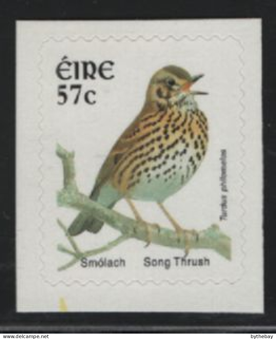 Ireland 2002 MNH Sc 1398 57c Song Thrush Ex Booklet - Neufs