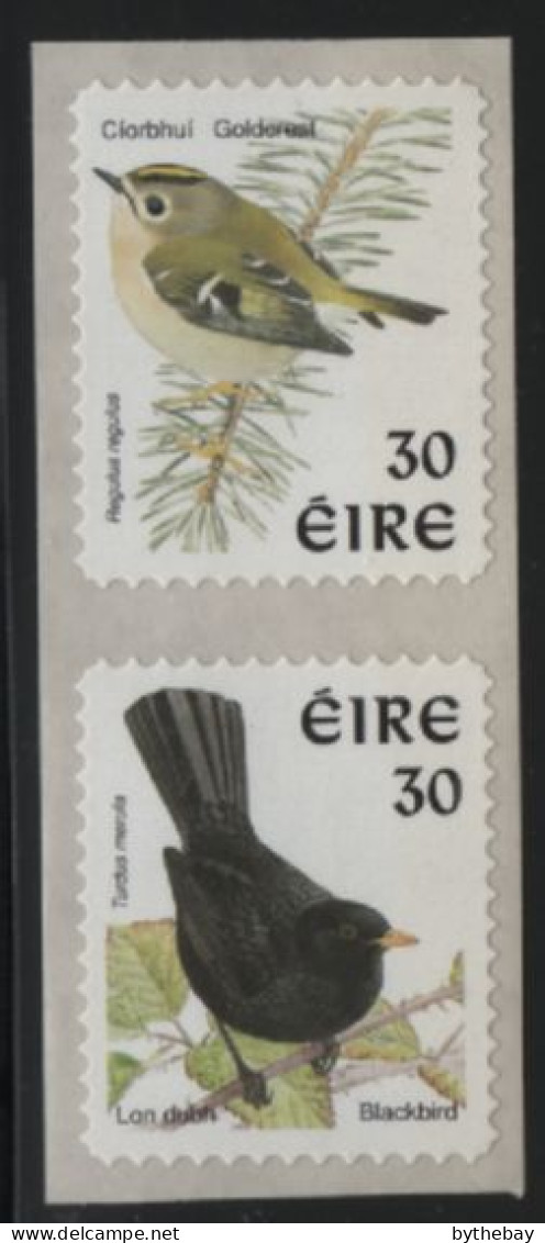 Ireland 1998-99 MNH Sc 1115d 30p Blackbird, Goldcrest Perf 11 X 11.25 Coil Pair - Ungebraucht