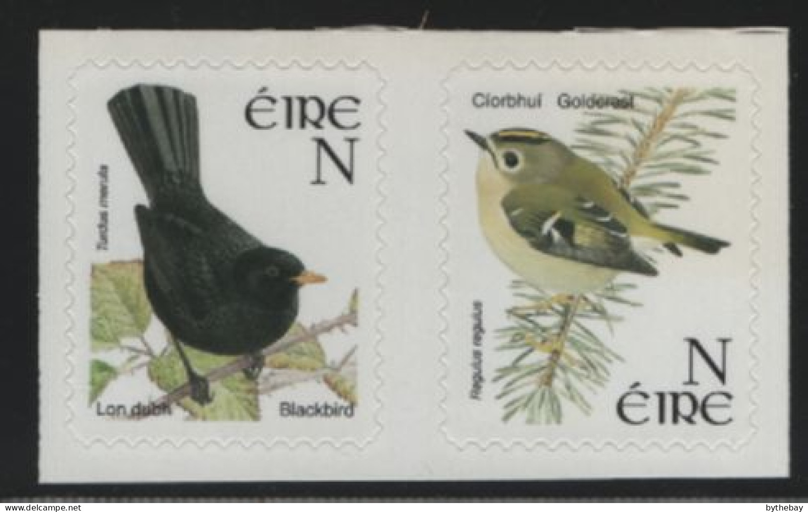 Ireland 2001 MNH Sc 1340-41 (N) Blackbird, Goldcrest Perf 11.25 Pair - Unused Stamps