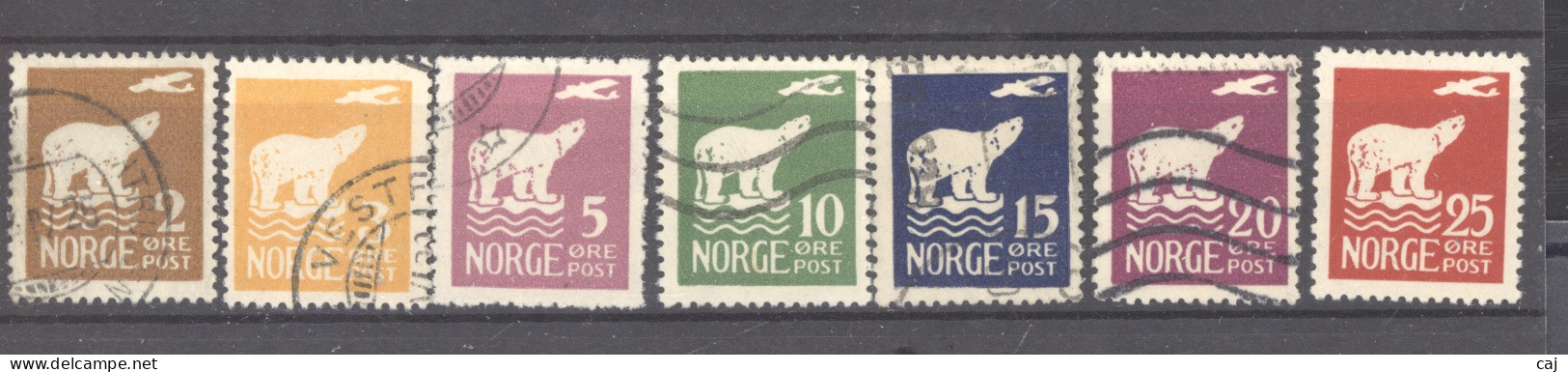 Norvège  :  Yv  101-07  (o) , * - Oblitérés