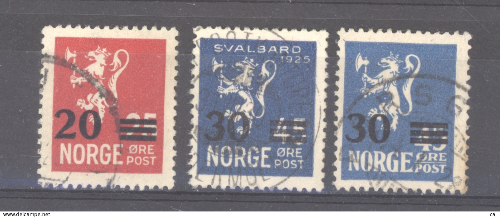 Norvège  :  Yv  124-26  (o) - Gebraucht