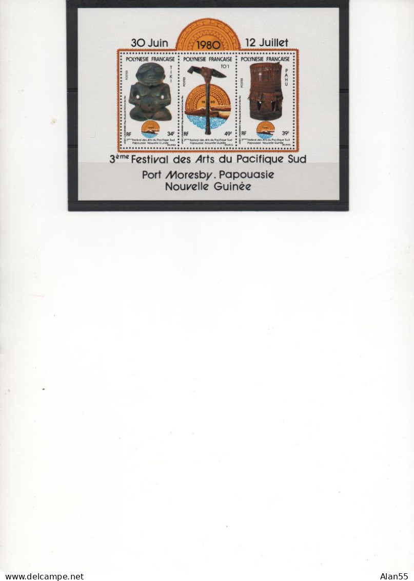 POLYNESIE .1980. "FESTIVAL ARTS PACIFIQUE SUD". BLOC-FEUILLET NEUF**.1ER CHOIX. - Blocks & Sheetlets