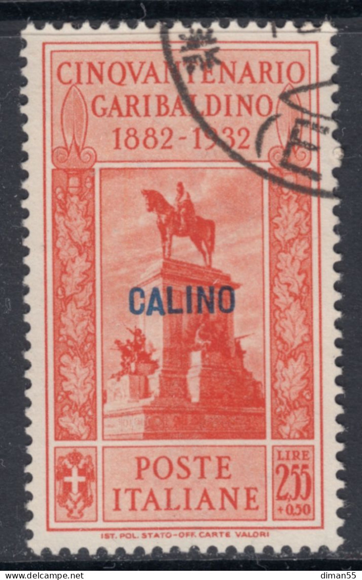 EGEO - CALIMNO - GARIBALDI - N.25 - USATO- LUXUS GESTEMPELT - Egée (Calino)