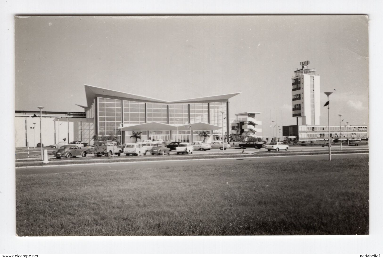 1954. YUGOSLAVIA,SERBIA,BELGRADE,SURCIN AIRPORT,POSTCARD,USED - Yougoslavie