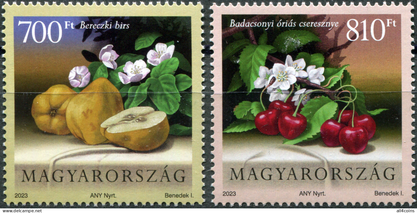 Hungary 2023. Hungarian Fruit Cultivars (MNH OG) Set Of 2 Stamps - Ungebraucht