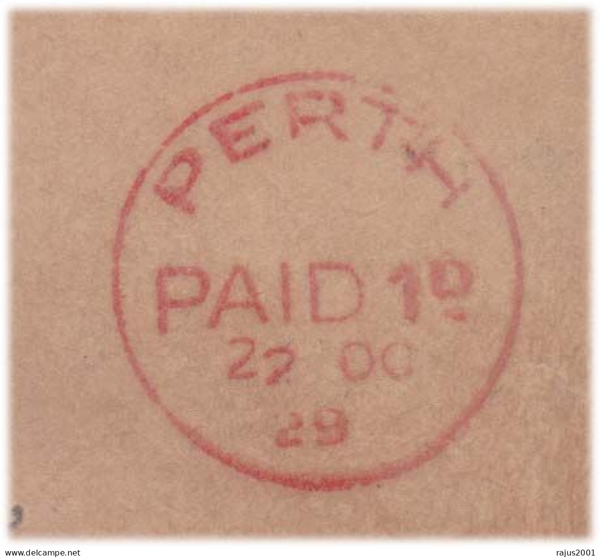 STAMPLESS, STAMP LESS, Red Postmark PAID 1D 22 October 1829 LONDON PERTH To KUALA LUMPUR MALAYSIA Folded Cover - ...-1840 Vorläufer