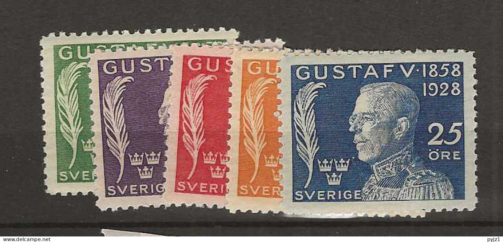 1928 MNH Sweden Mi 208-12 Postfris** - Ongebruikt