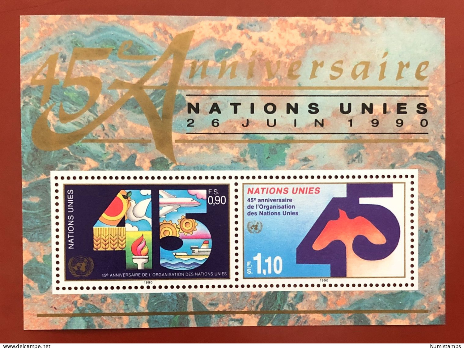 United Nations - UN Geneva - 45th Anniversary Of The UN - 1990 - Neufs