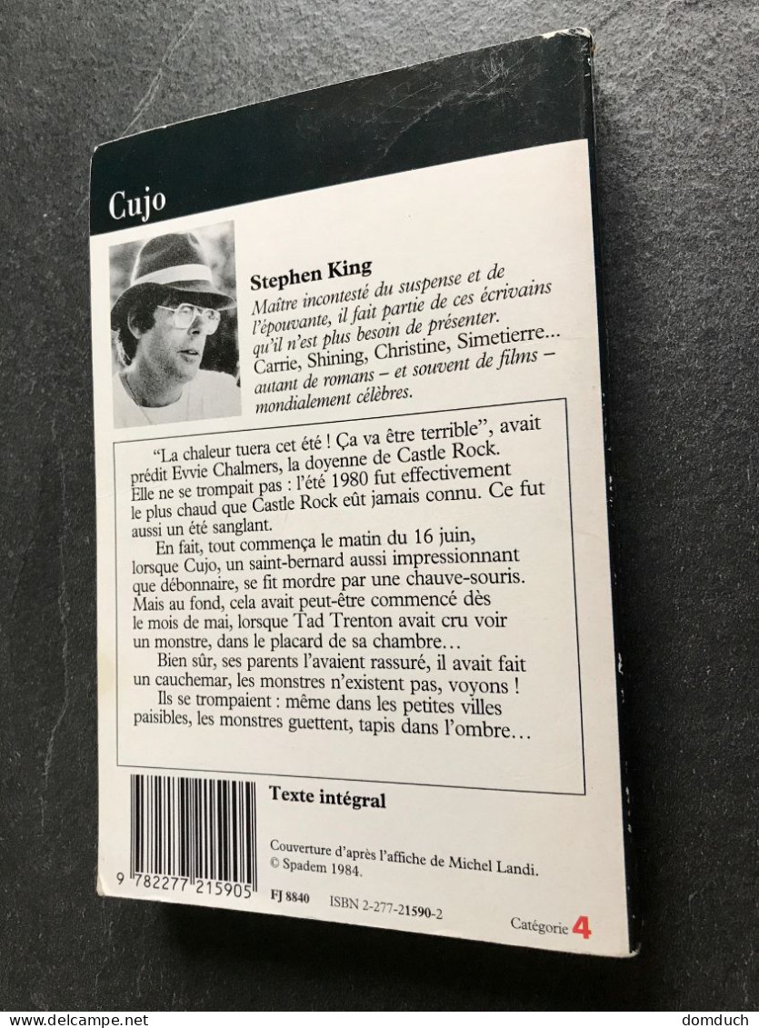 J’AI LU EPOUVANTE N° 1590  CUJO    Stephen KING  1995 - Fantasy