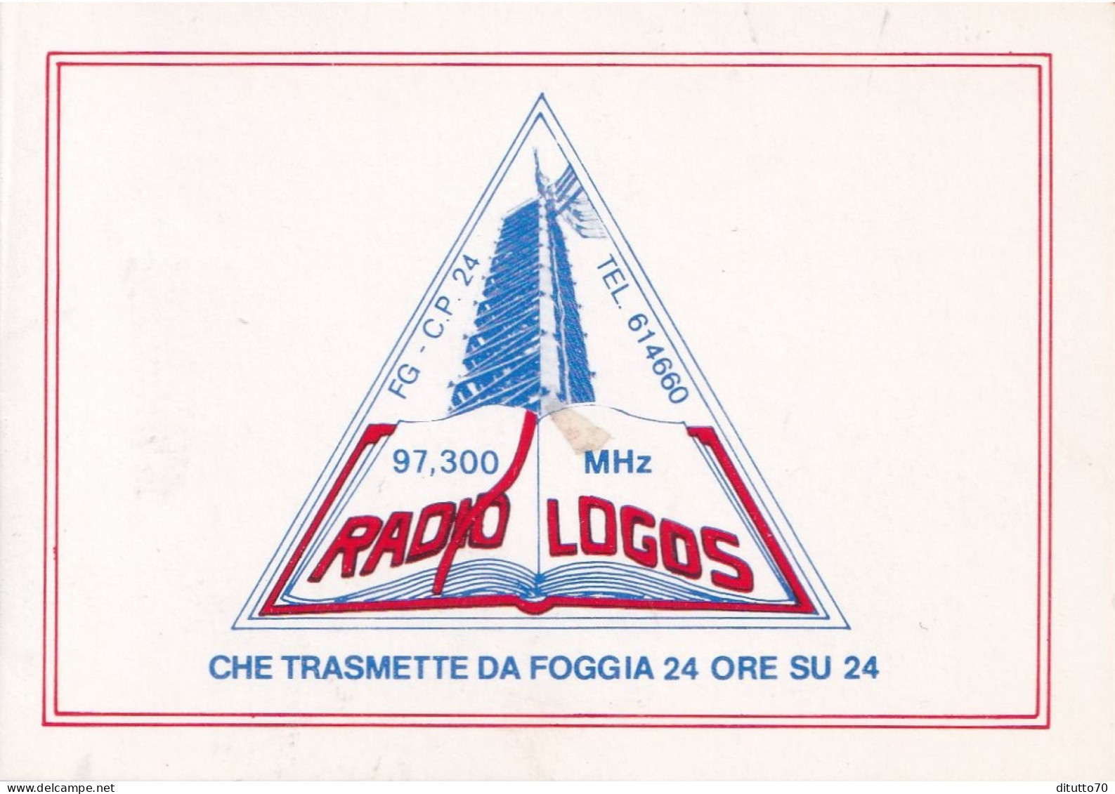 Calendarietto - RADIO LOGOS - Foggia - Anno 1990 - Formato Piccolo : 1981-90