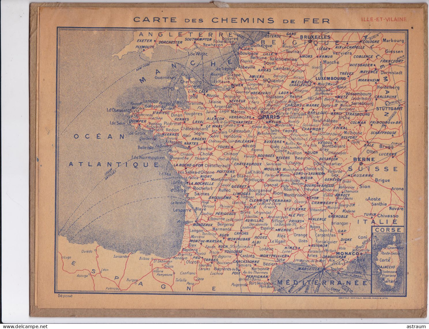 Lot 2 Calendrier Almanach Complet 1928 & 1947.- Illustrateur Breuzard & Penible Retraite  - Imp. Oberthur - Grand Format : 1921-40