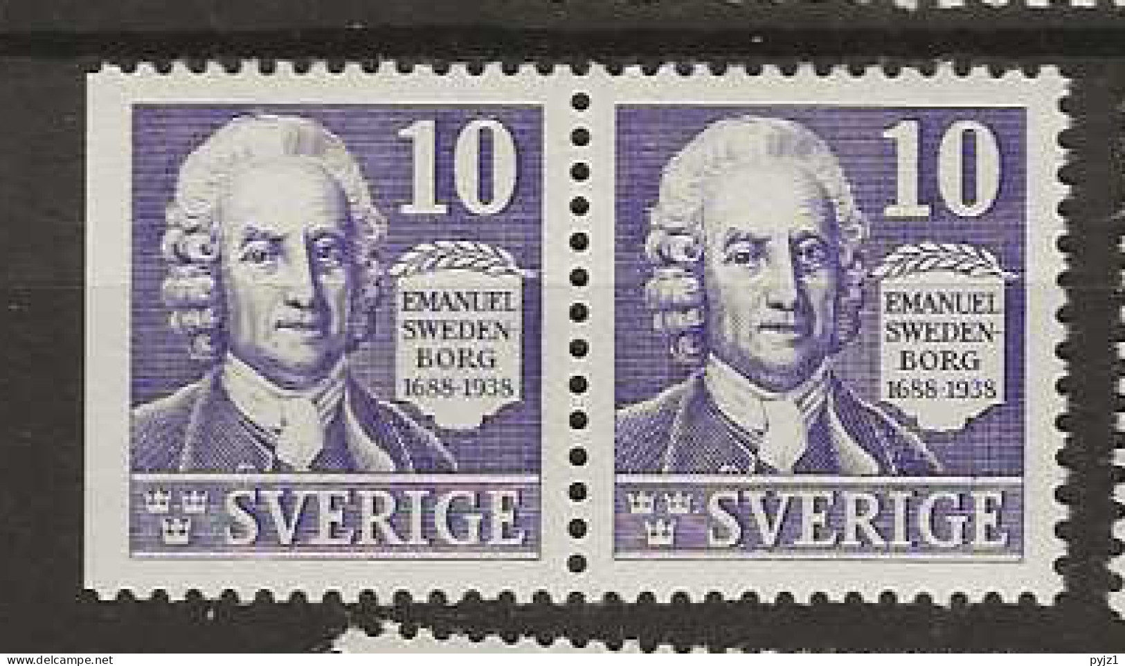 1938 MNH Sweden Mi 243DB Postfris** - Unused Stamps