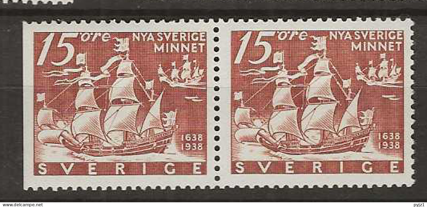 1938 MNH Sweden Mi 245DB Postfris** - Nuevos