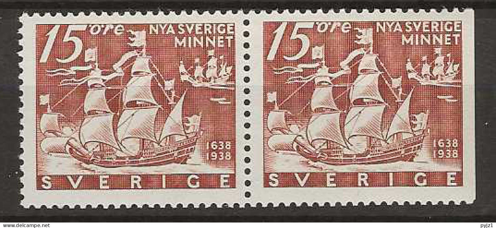 1938 MNH Sweden Mi 246BD Postfris** - Ongebruikt