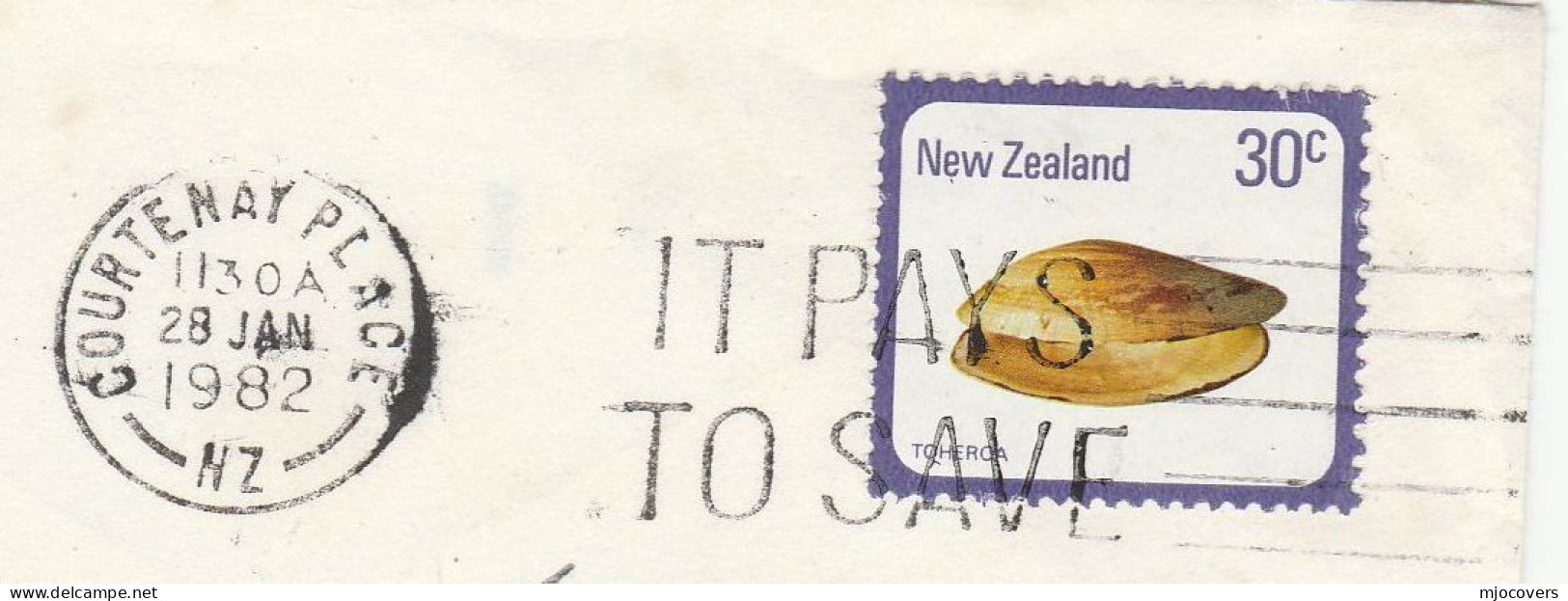 IT PAYS TO SAVE New Zealand Cover SLOGAN Courtenay Place To GB Stamps Shell Finance 1982 - Covers & Documents